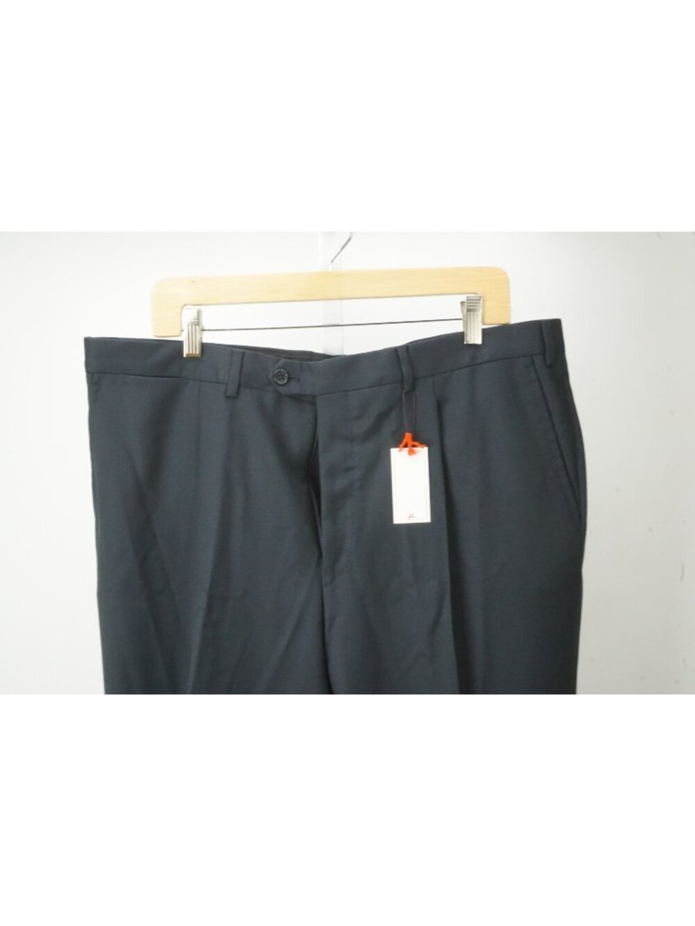 Isaia Solid Dark Blue Angelico 100% Wool Mens Dress Pants Sz 56 EU BRAND NEW